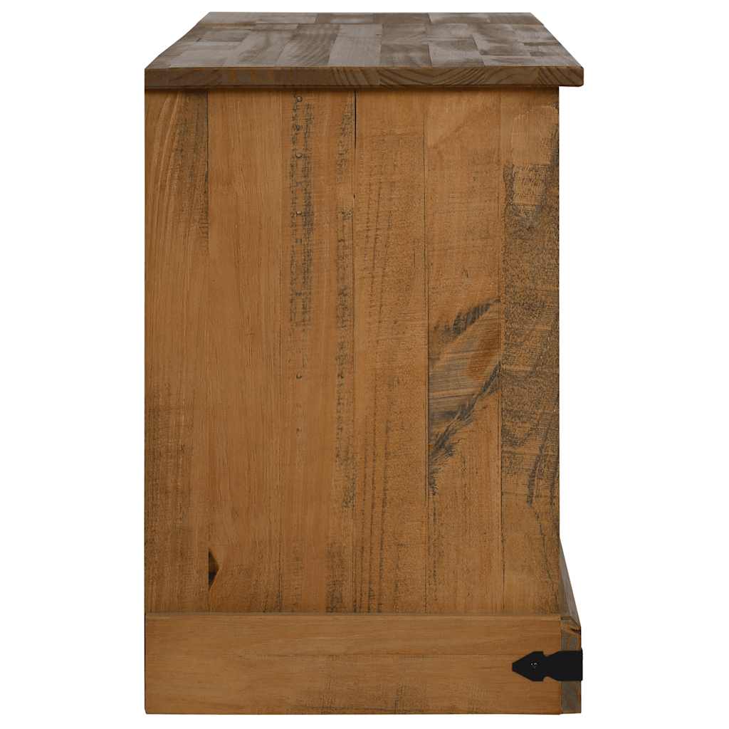 vidaXL Tv-meubel HALDEN 2 schuifdeuren 150x40x60 cm massief hout wit