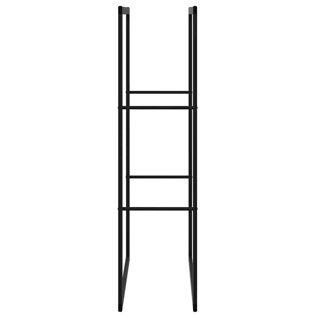 vidaXL Haardhoutrek 55x30x61 cm staal zwart