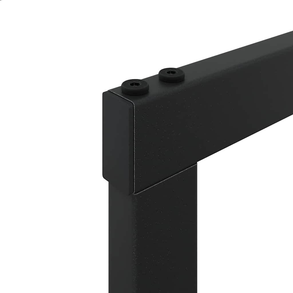 vidaXL Haardhoutrek 55x30x61 cm staal zwart