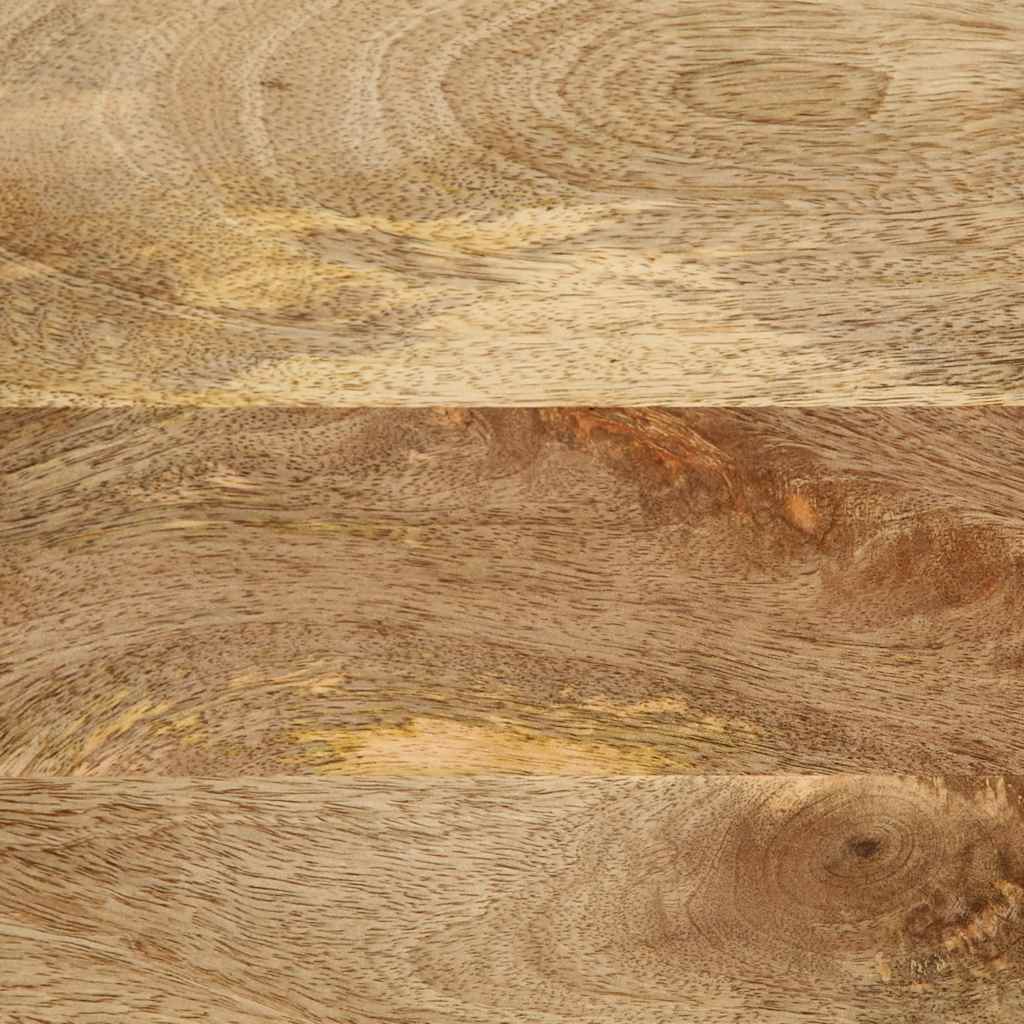 vidaXL Nachtkastje 40x33,5x46 cm massief ruw mangohout zwart