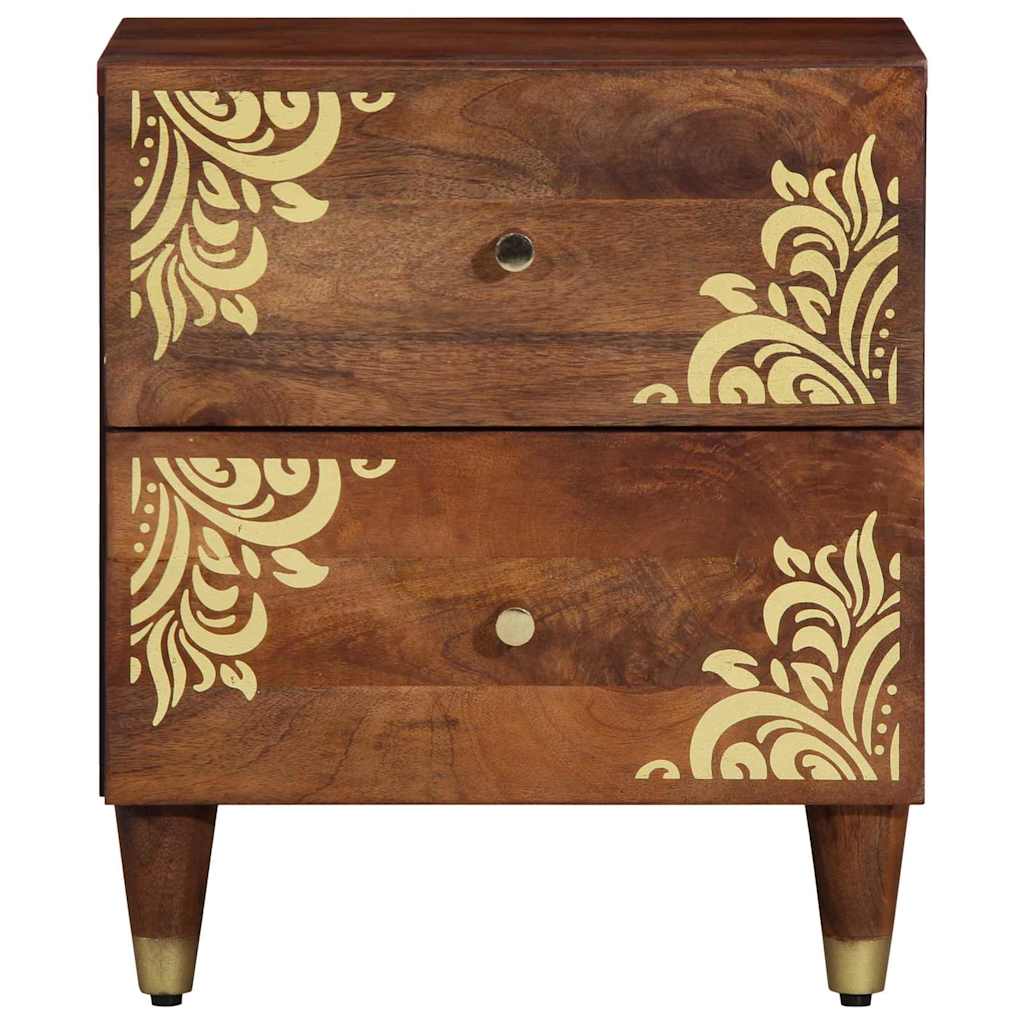vidaXL Nachtkastje Honing bruin 40 x 33 x 46 cm Massief Mango Hout