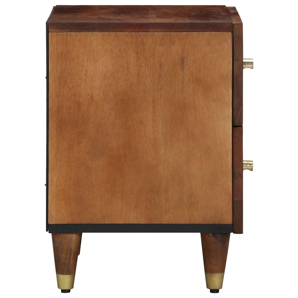 vidaXL Nachtkastje Honing bruin 40 x 33 x 46 cm Massief Mango Hout