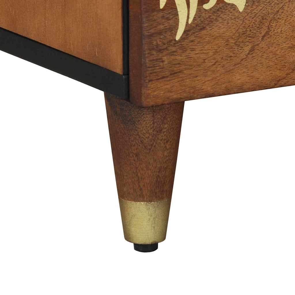 vidaXL Nachtkastje Honing bruin 40 x 33 x 46 cm Massief Mango Hout