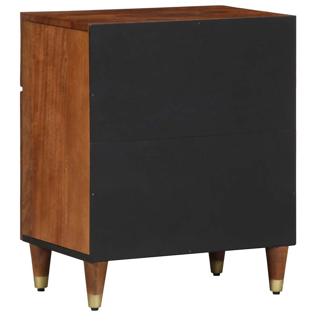 vidaXL Nightstand with Door and Drawer Honey Brown 50 x 33 x 60 cm