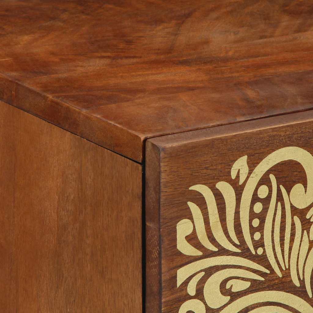 vidaXL Nightstand with Door and Drawer Honey Brown 50 x 33 x 60 cm