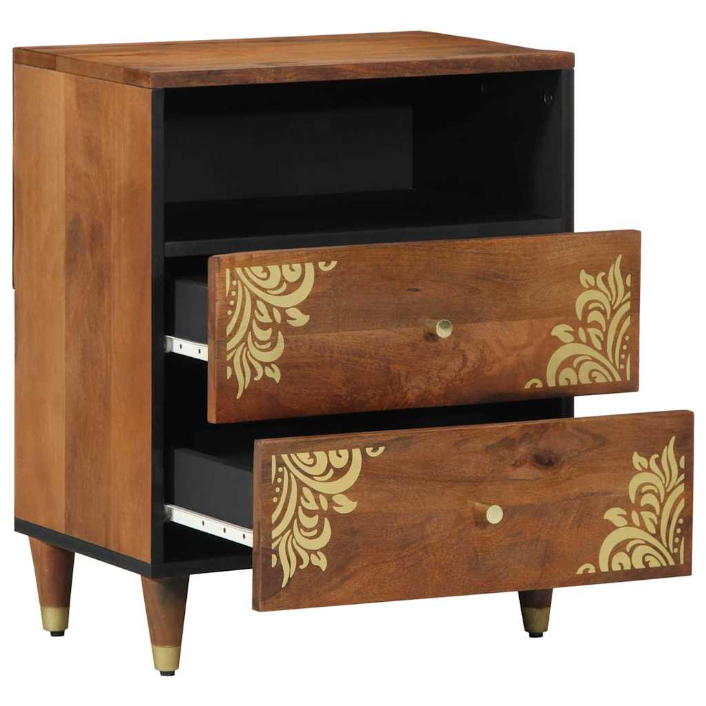 vidaXL Nightstand Honey Brown 50 x 33 x 62 cm Solid Mango Wood