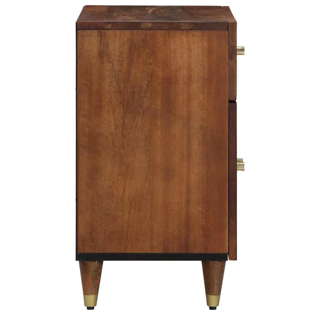 vidaXL Nightstand with Door and Drawer Honey Brown 50 x 33 x 60 cm