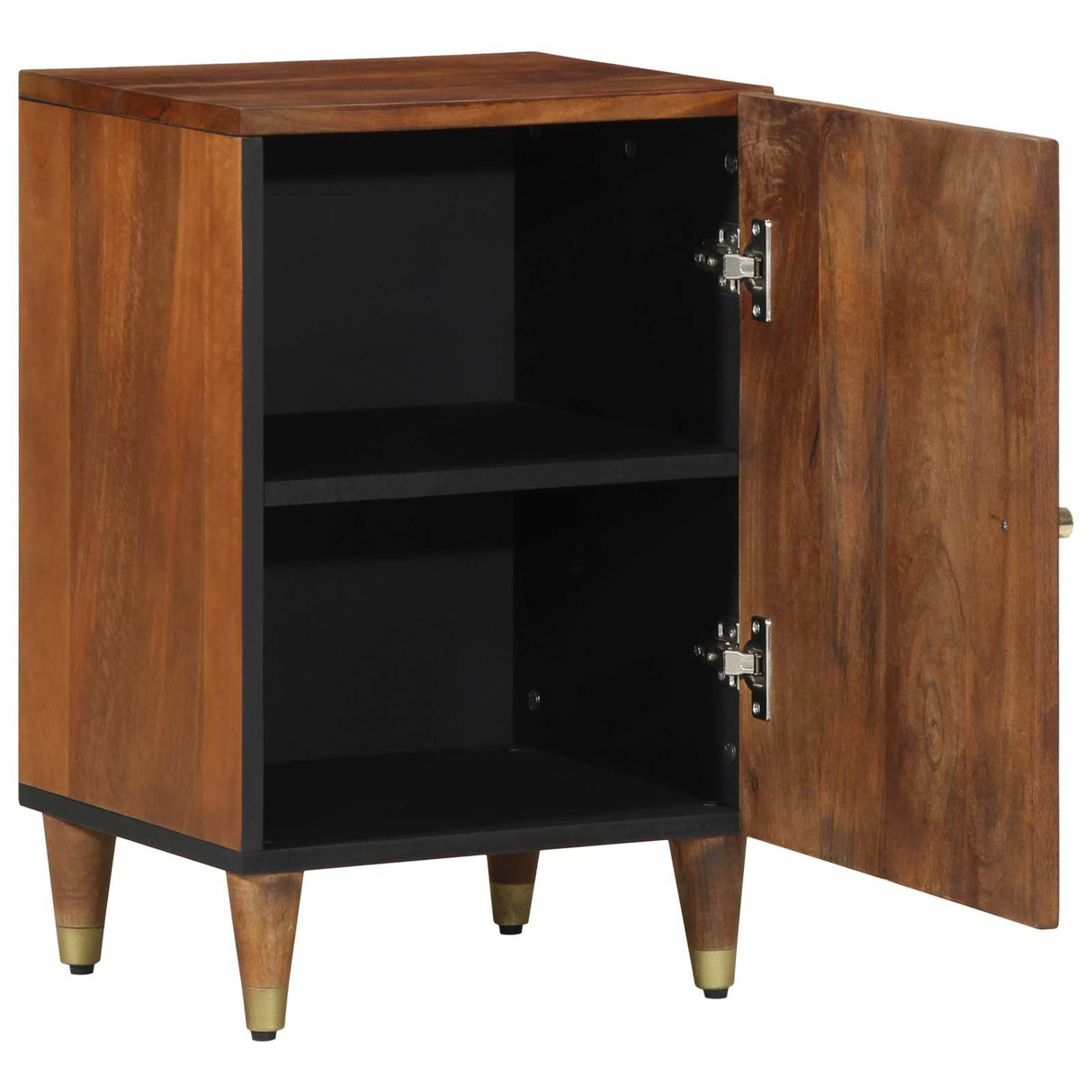 vidaXL Badkamerkast Grijs 38 x 33 x 58 cm Massief Mango Hout