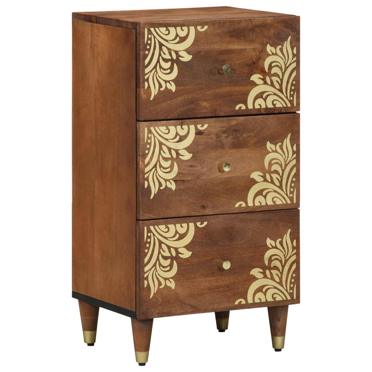 vidaXL Dressoir met lade Bruin 40 x 33 x 75 cm Massief Mango Hout