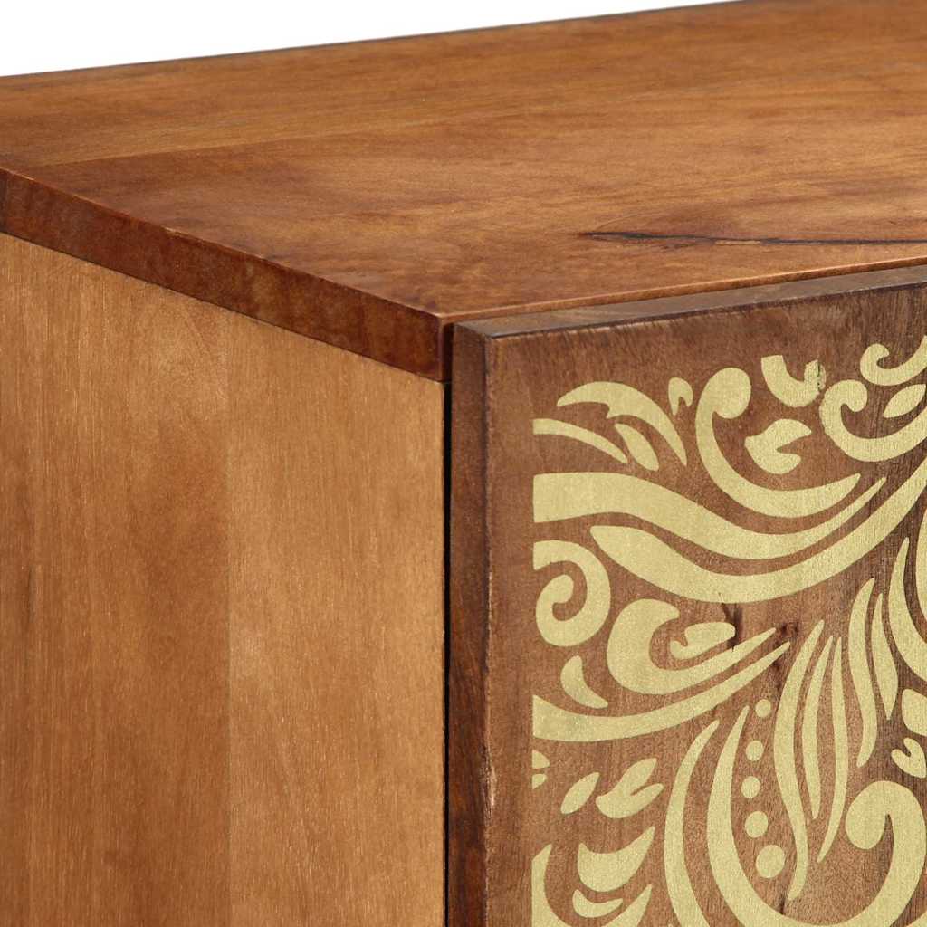 vidaXL Dressoir met plank Bruin 90 x 33 x 75 cm Massief Mango Hout