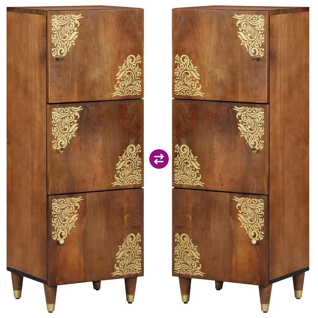 vidaXL Highboard met plank Bruin 40 x 33 x 110 cm Massief Mango Hout
