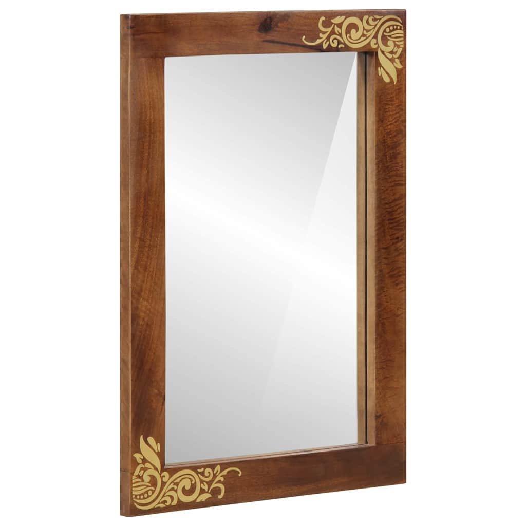 vidaXL Bathroom Mirror with Mirror Honey Brown 70 x 50 x 2.5 cm