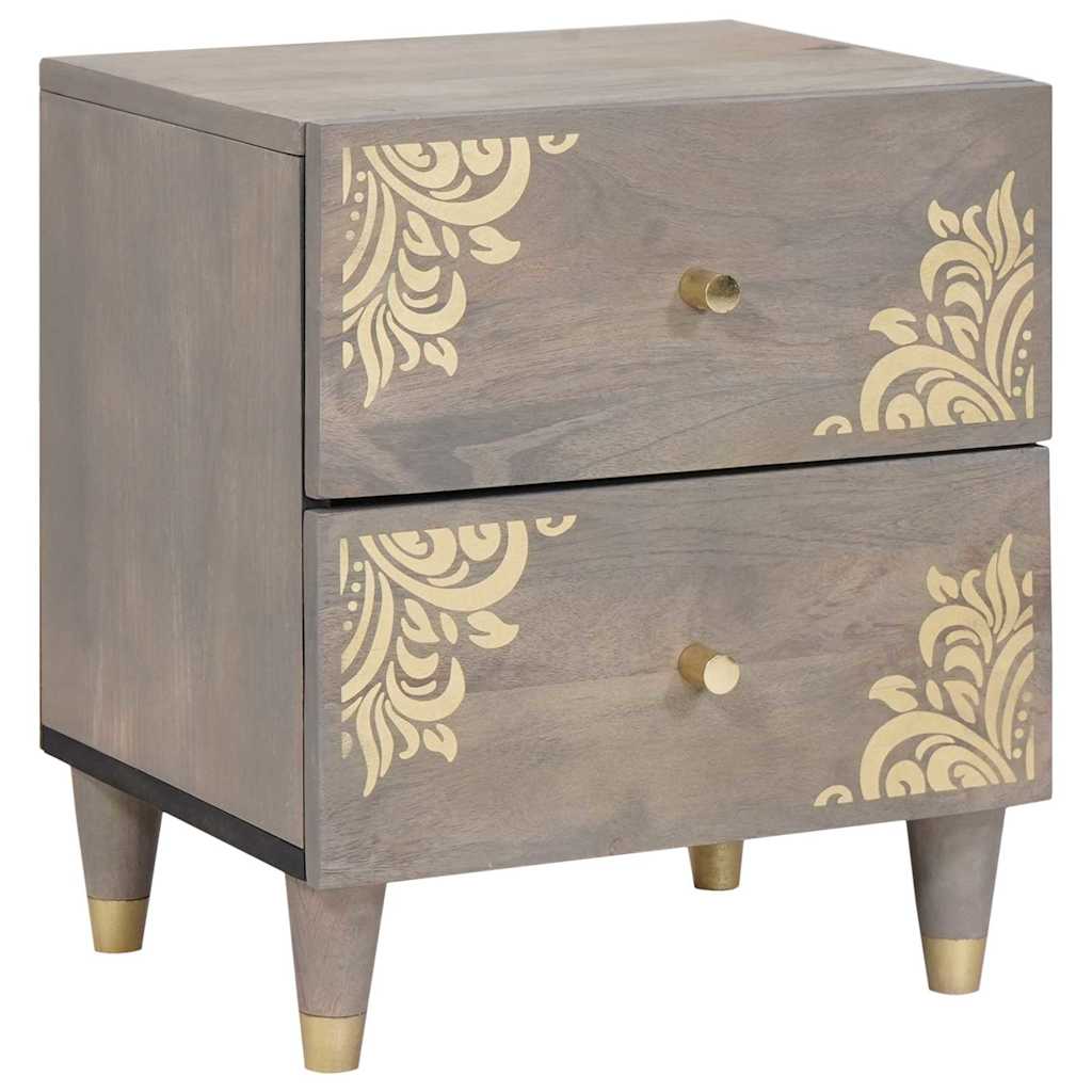 vidaXL Nachtkastje Honing bruin 40 x 33 x 46 cm Massief Mango Hout