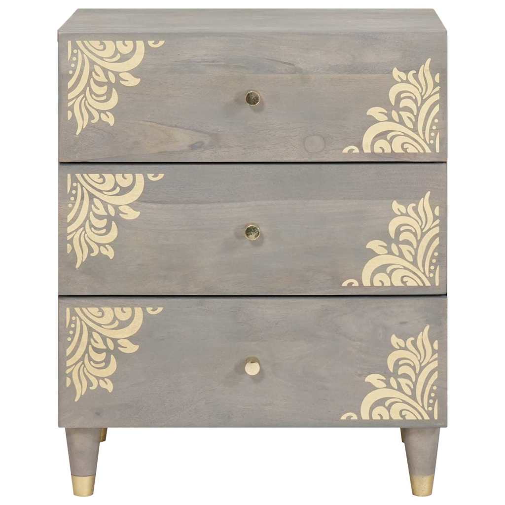 vidaXL Nachtkastje Honing bruin 50 x 33 x 62 cm Massief Mango Hout