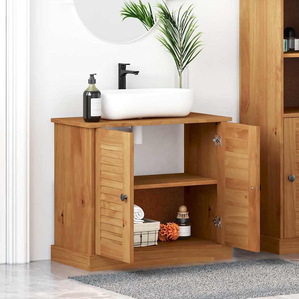 vidaXL Wastafelkast VIGO Bruin en Honingbruin 68 x 34 x 59 cm