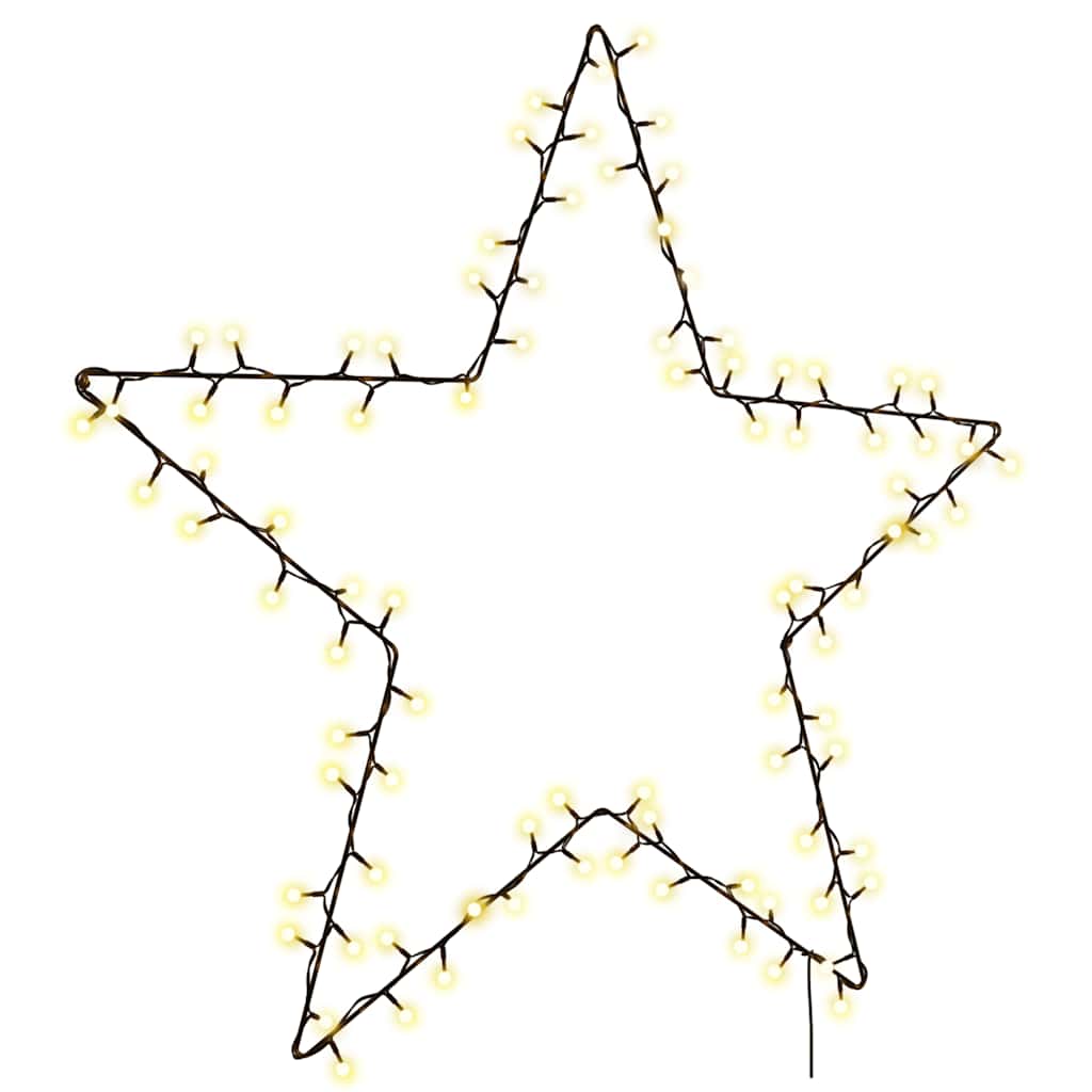 vidaXL Christmas lights star 3 pcs with ground spikes 50 LEDs 29 cm