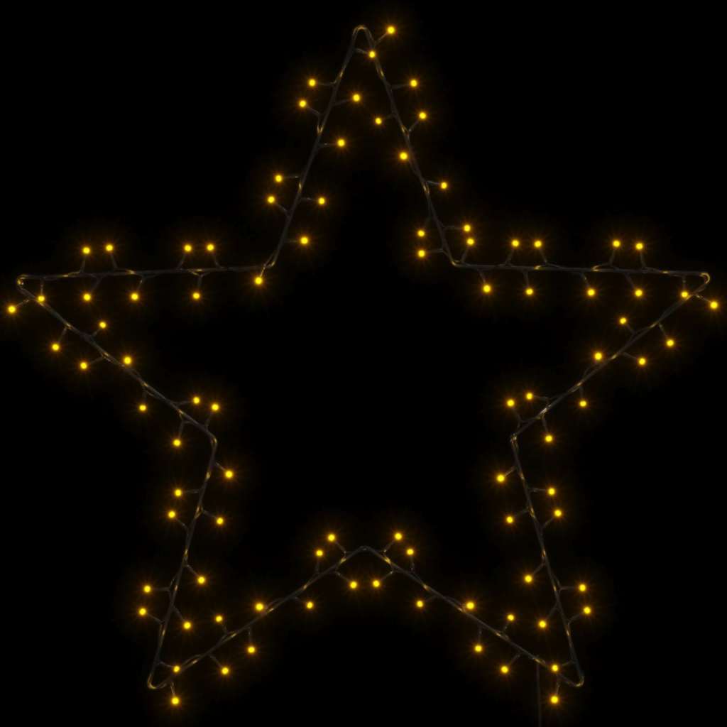 vidaXL Christmas lights star 3 pcs with ground spikes 50 LEDs 29 cm