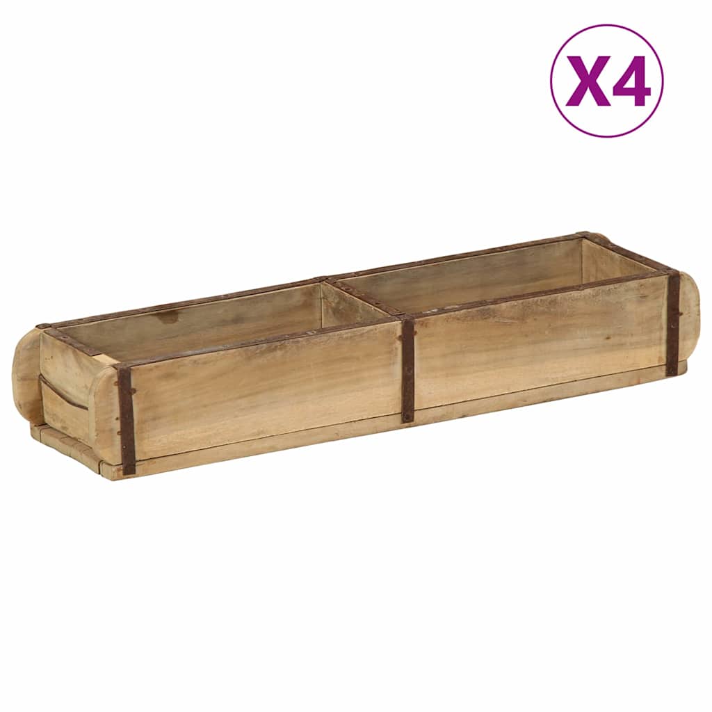vidaXL Dienblad Bruin 30 x 15 x 9 cm Massief Gerecycleerd Hout