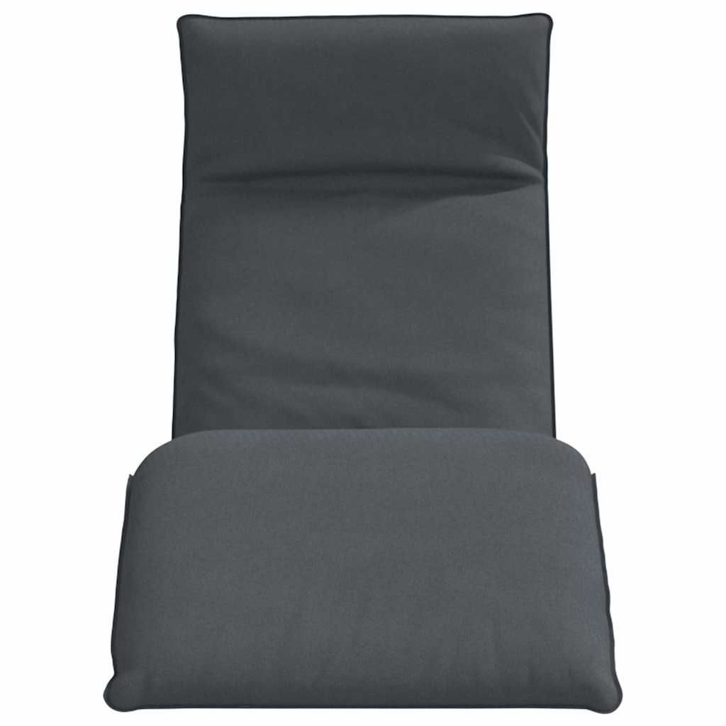 vidaXL Ligstoel inklapbaar 175x54x8,5 cm Oxford stof antracietkleurig