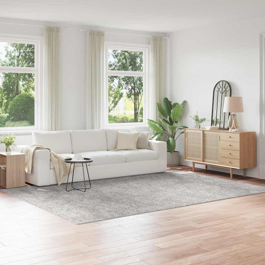 vidaXL Vloerkleed shaggy anti-slip 80x150 cm donkergrijs