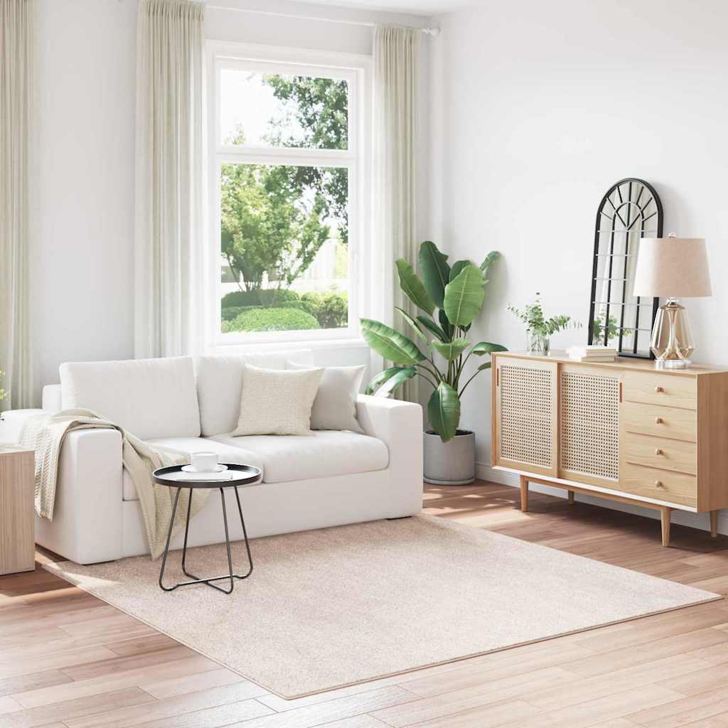 vidaXL Vloerkleed shaggy anti-slip 80x150 cm donkergrijs