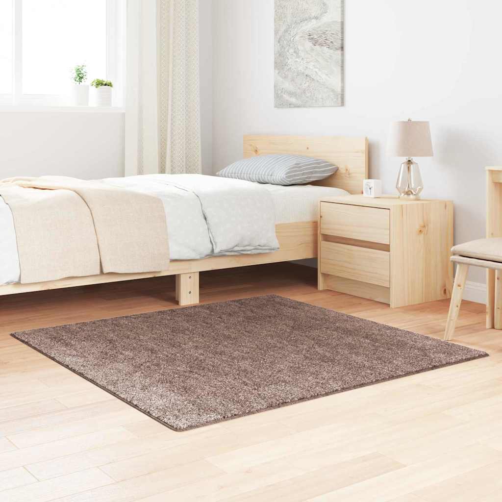 vidaXL Vloerkleed shaggy anti-slip 80x150 cm donkergrijs
