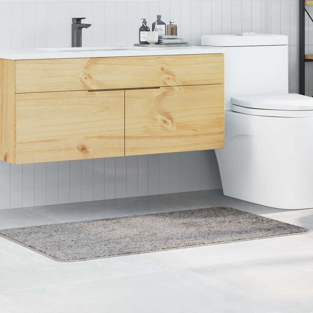 vidaXL Antislip Badmat Donkergrijs 50 x 80 cm PP