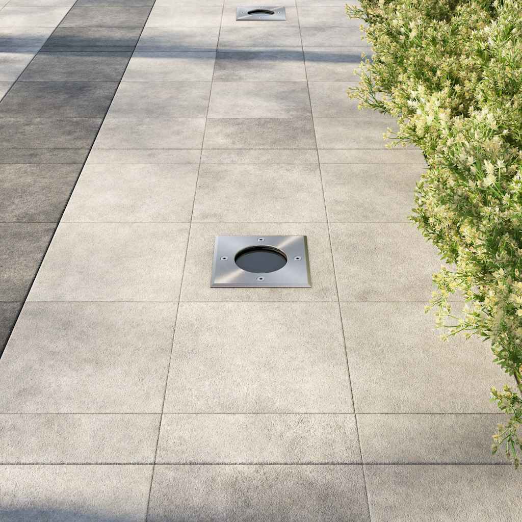 vidaXL Outdoor Ground Light Round 10.5x10.5 cm Die-cast Aluminium Black