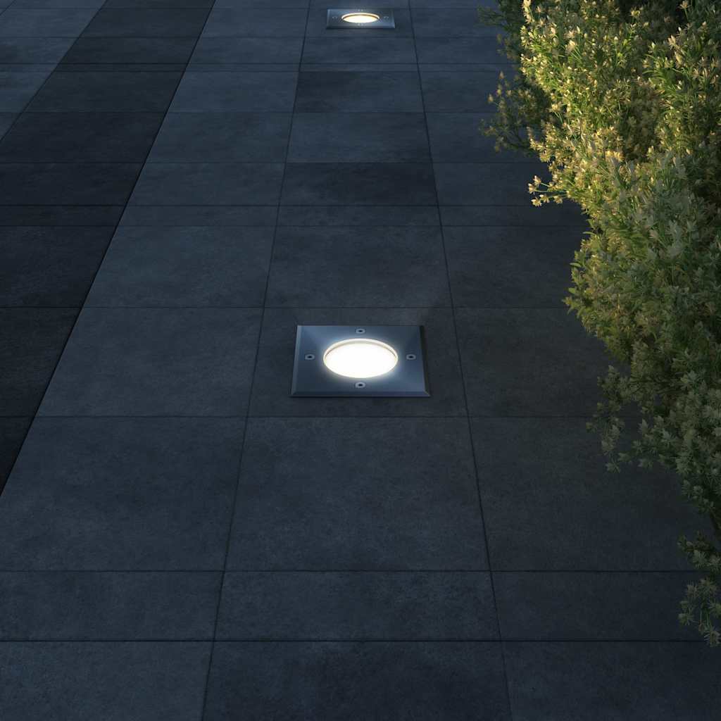 vidaXL Outdoor Ground Light Round 10.5x10.5 cm Die-cast Aluminium Black