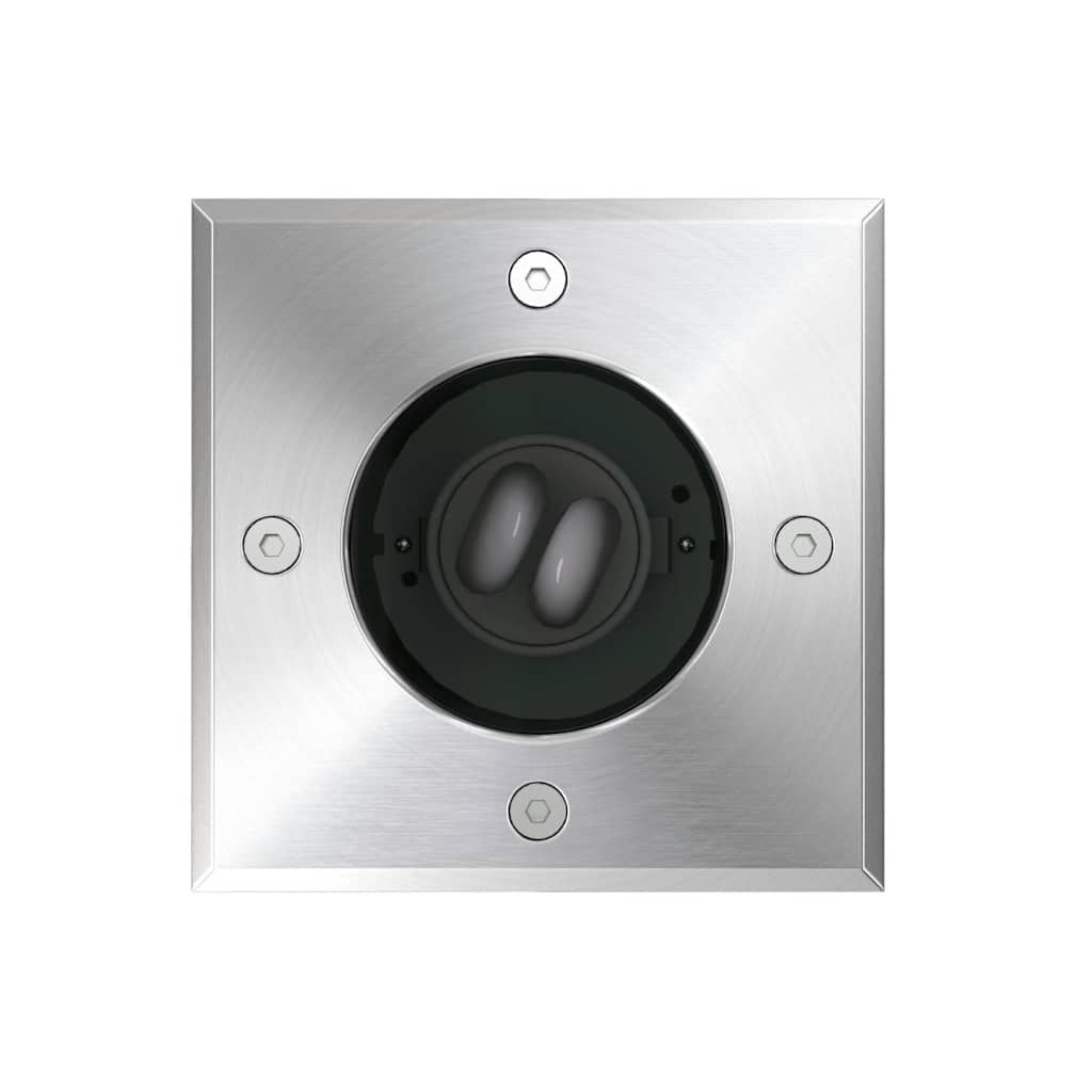 vidaXL Outdoor Ground Light Round 10.5x10.5 cm Die-cast Aluminium Black