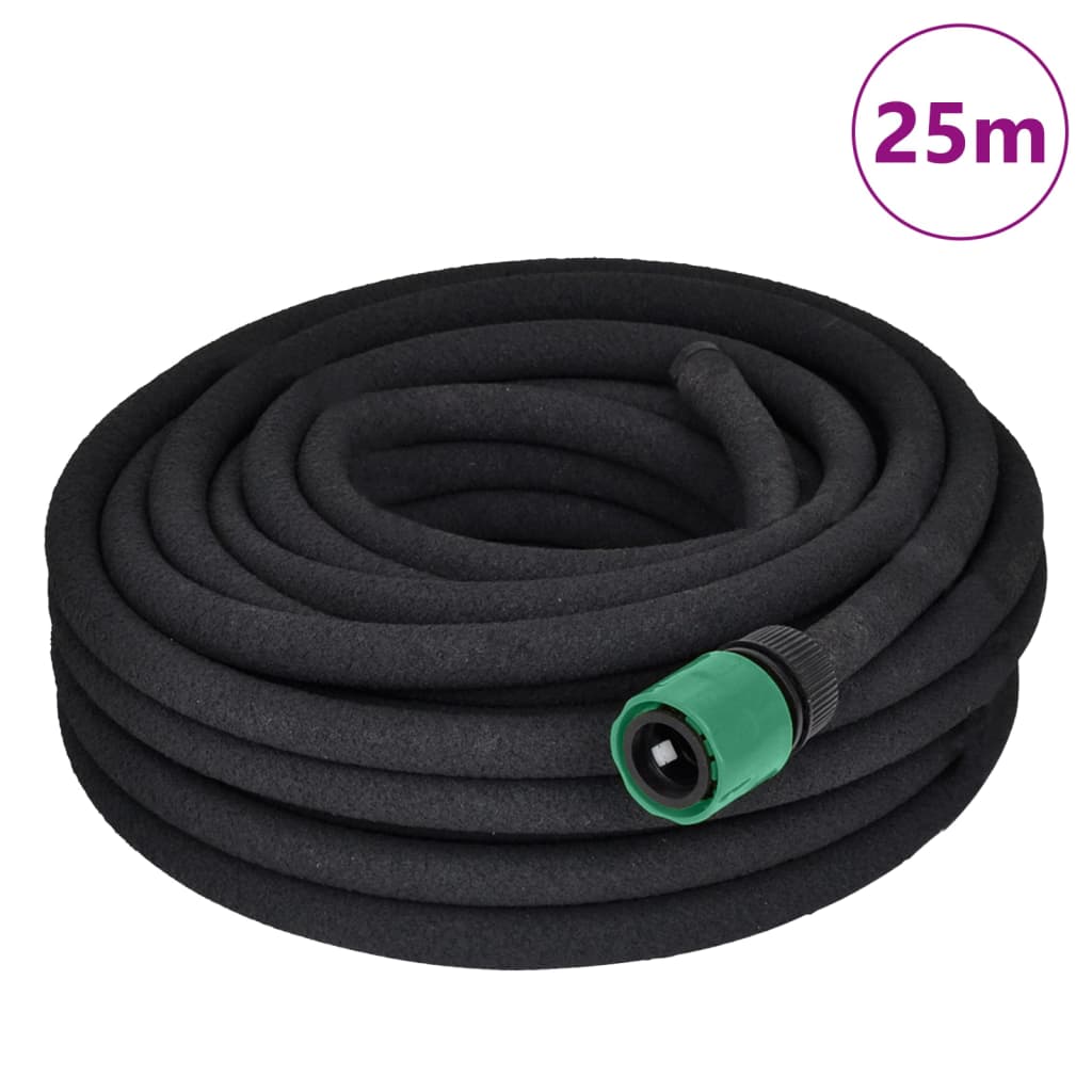 vidaXL Drip Hose 0.6'' 10 m Rubber Black