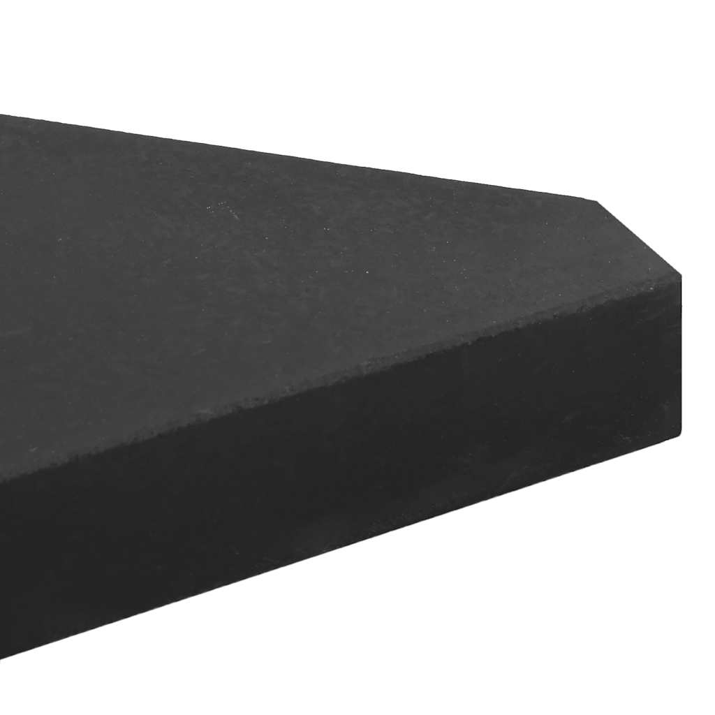 vidaXL Paraplu-gewichtsschijven 2 stuks Grijs Graniet Driehoekig 14 kg