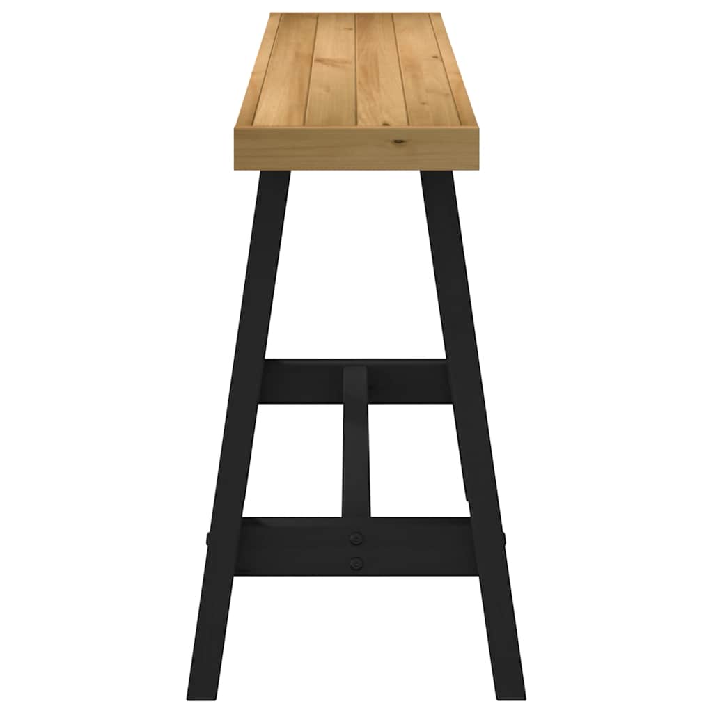 vidaXL Wandtafel NOAIN A-vormige poten 120x30x75 cm massief hout