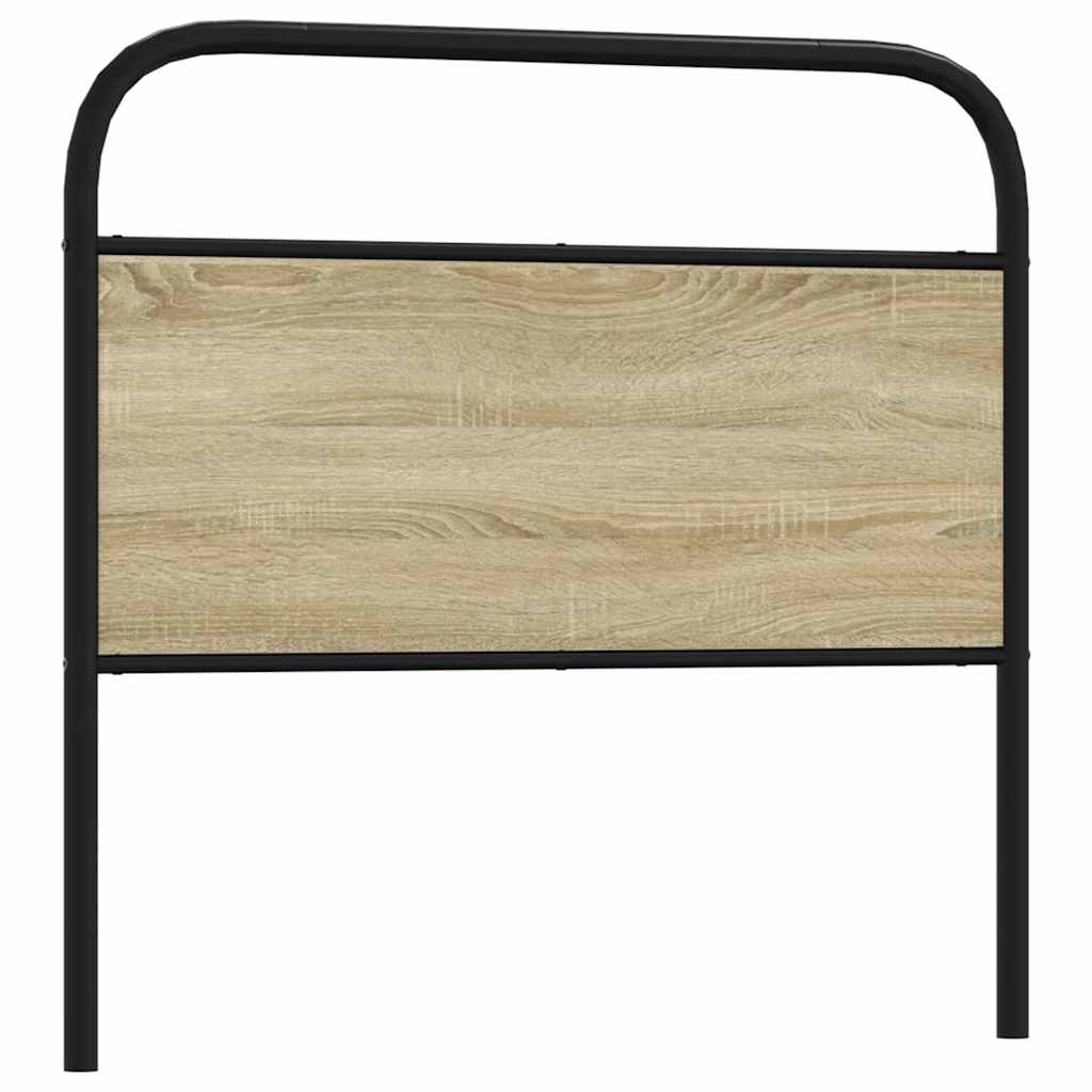 vidaXL Replacement Headboard 75 cm Steel and Engineered Wood Smoked Oak