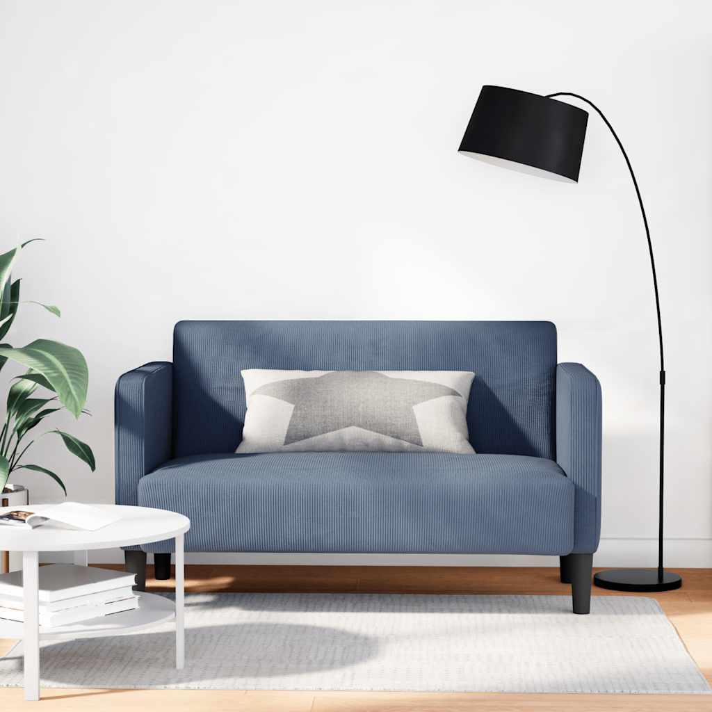 vidaXL Loveseat sofa 109 cm corduroy light grey