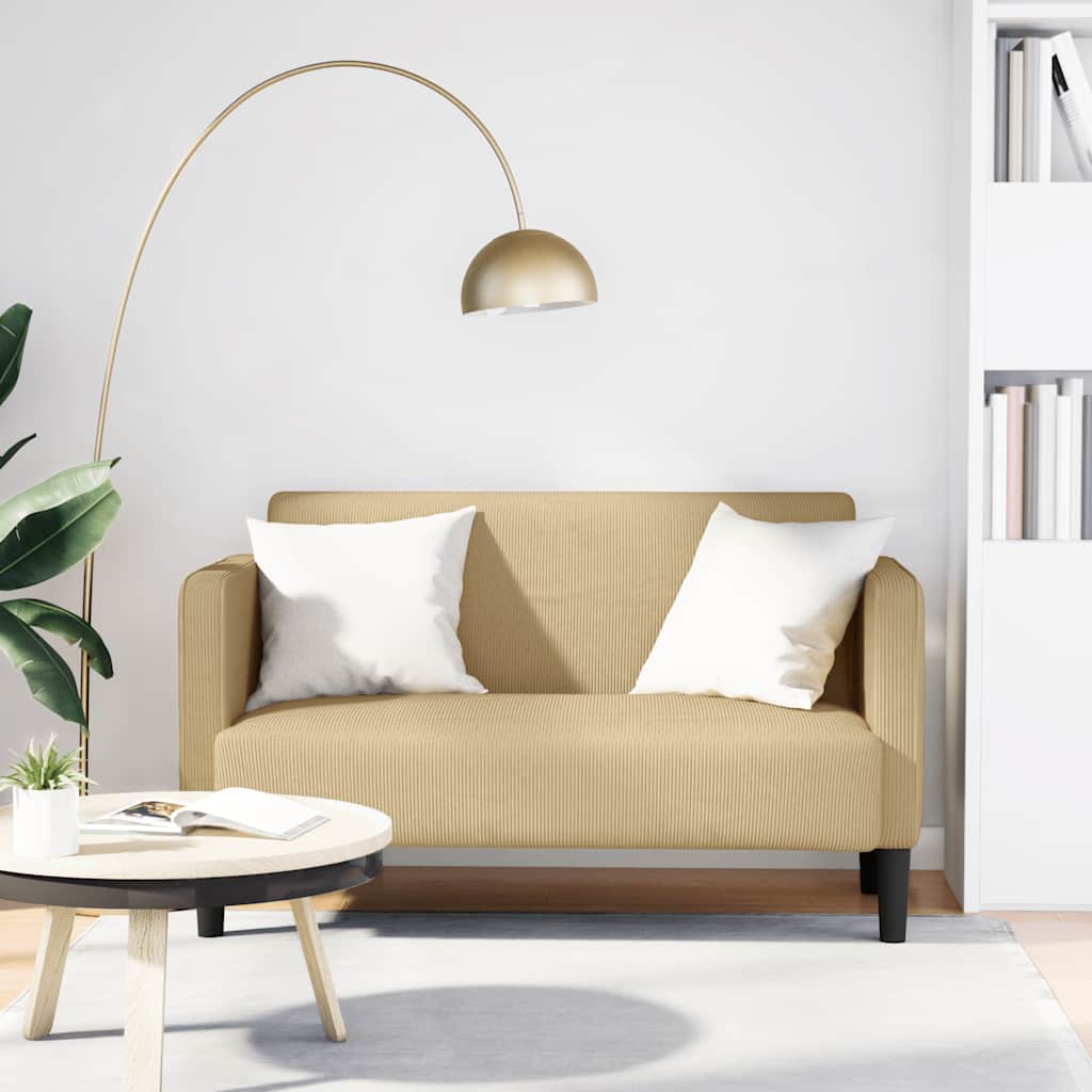 vidaXL Loveseat sofa 109 cm corduroy light grey