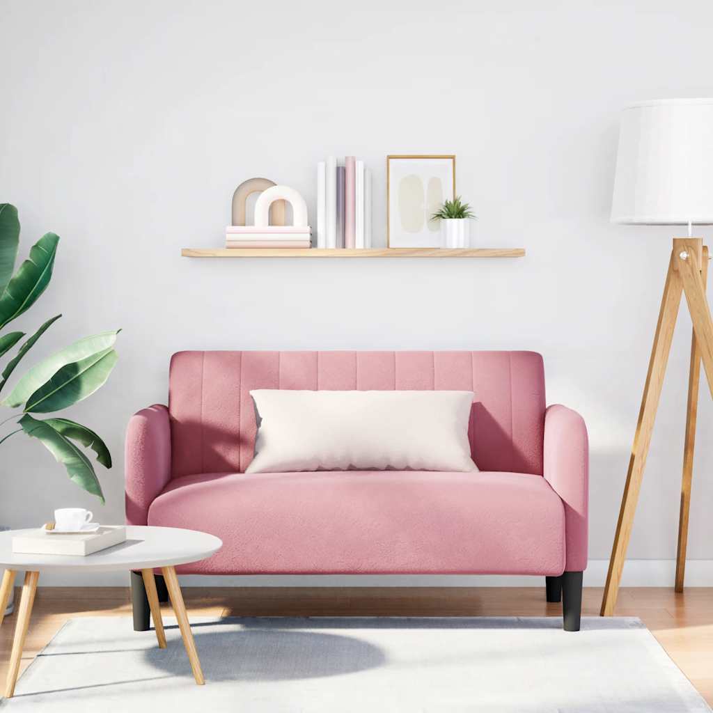 vidaXL Loveseat bank 109 cm fluweel blauw