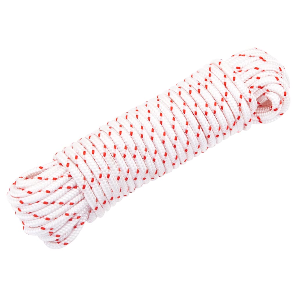 vidaXL Drawstring Starter Cord White and Red Ø3 mm 10 m Nylon