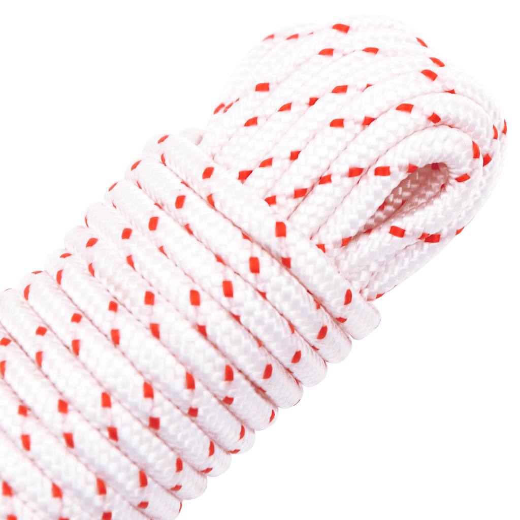 vidaXL Drawstring Starter Cord White and Red Ø3 mm 10 m Nylon