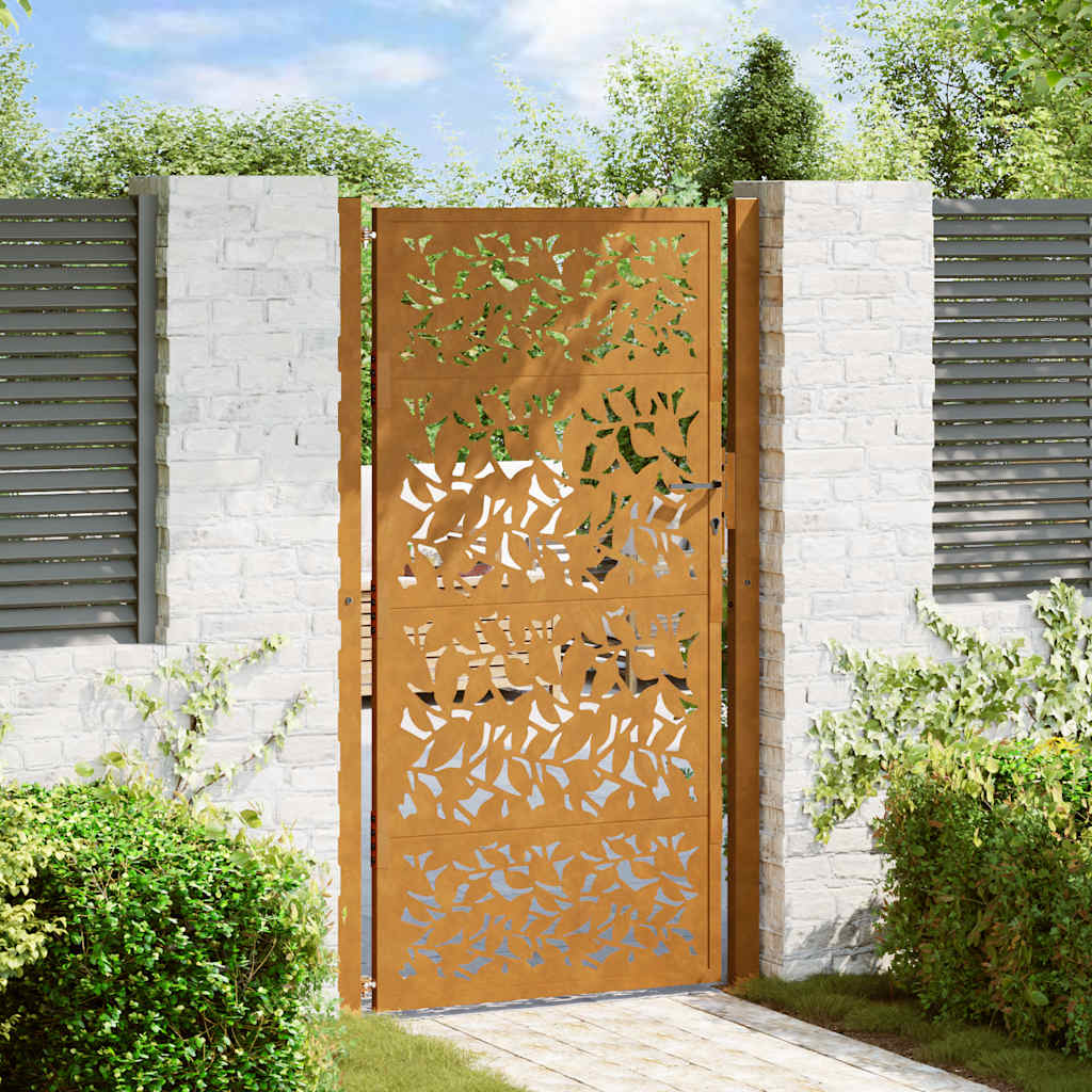 vidaXL Poort met lichtontwerp 100x100 cm staal zwart