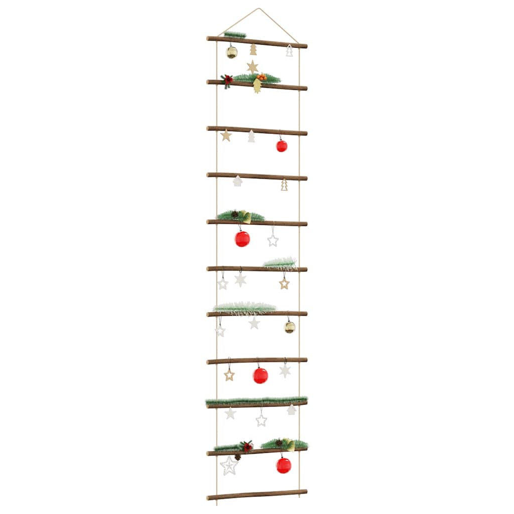 vidaXL Wall Decorations Ladder-shaped 2 pcs 30x100 cm Natural Teak