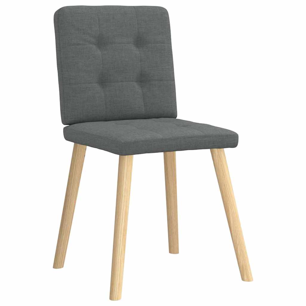 vidaXL Eetkamerstoelen 4 st stof lichtgrijs