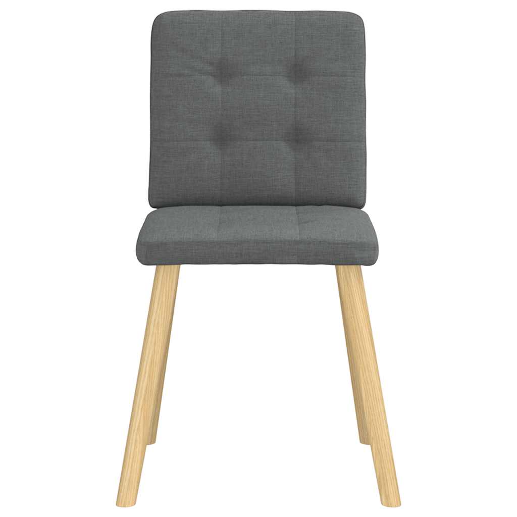 vidaXL Eetkamerstoelen 4 st stof lichtgrijs