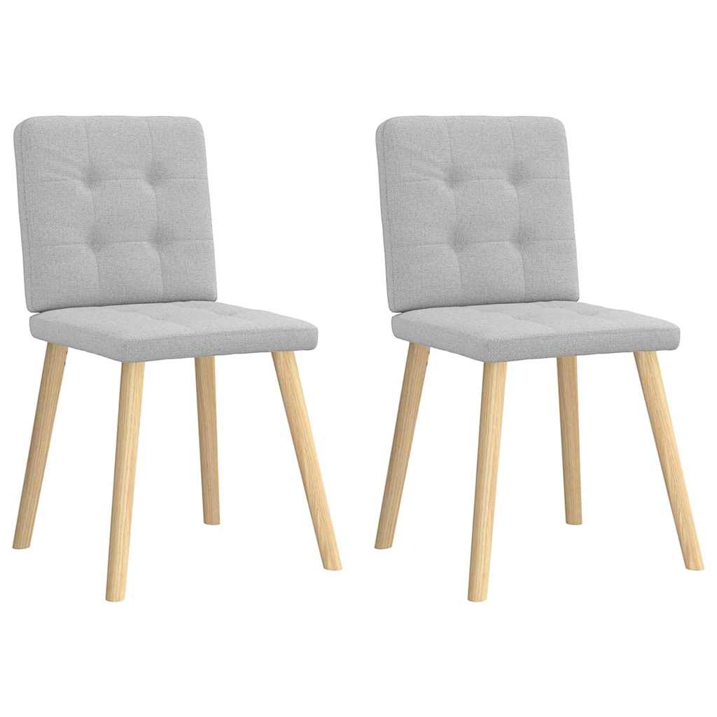 vidaXL Eetkamerstoelen 4 st stof lichtgrijs