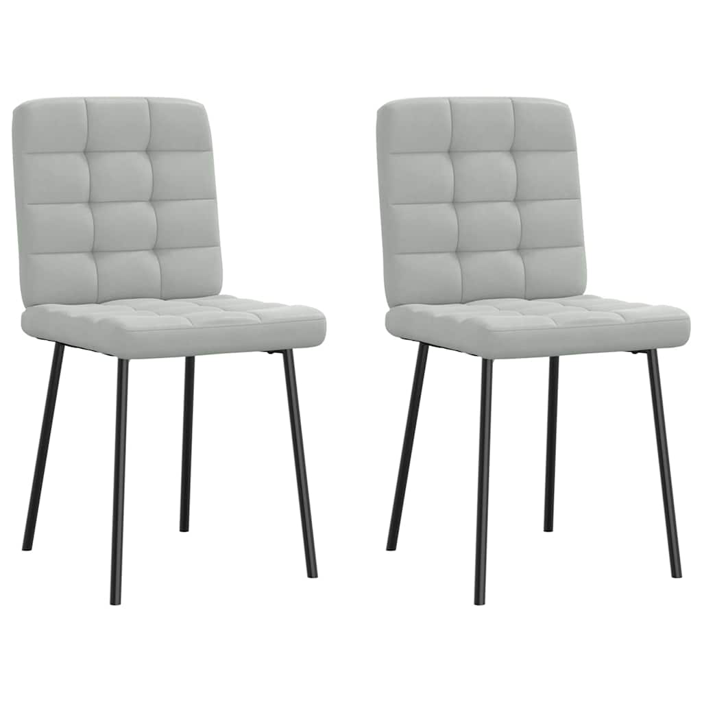 vidaXL Eetkamerstoelen 4 st fluweel lichtgrijs