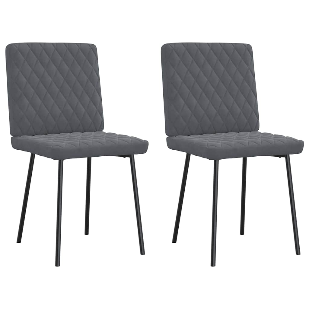 vidaXL Eetkamerstoelen 4 st fluweel lichtgrijs