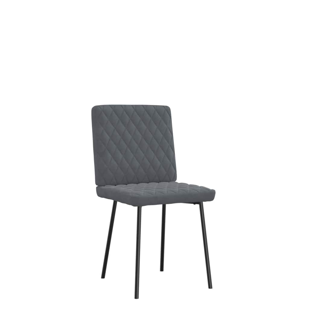 vidaXL Eetkamerstoelen 4 st fluweel lichtgrijs