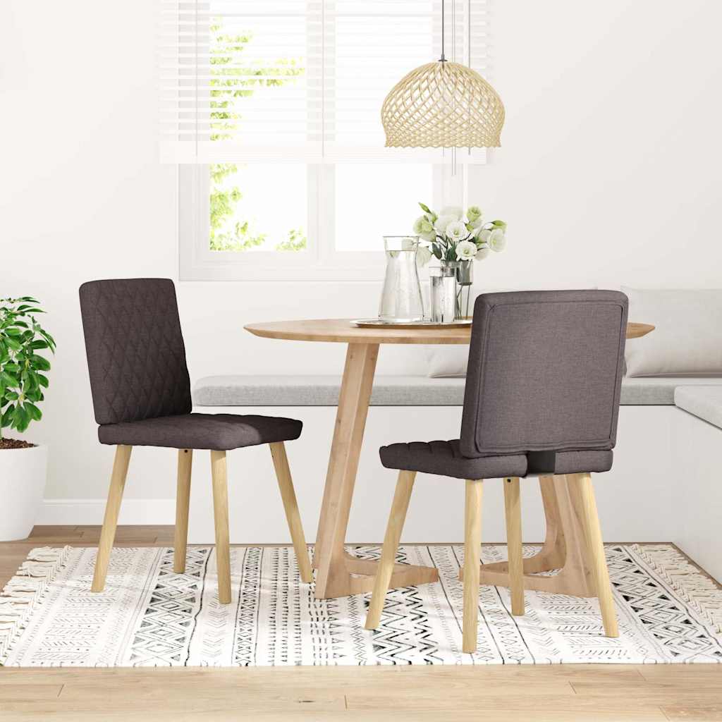 vidaXL Dining Chairs 4 pcs fabric light grey