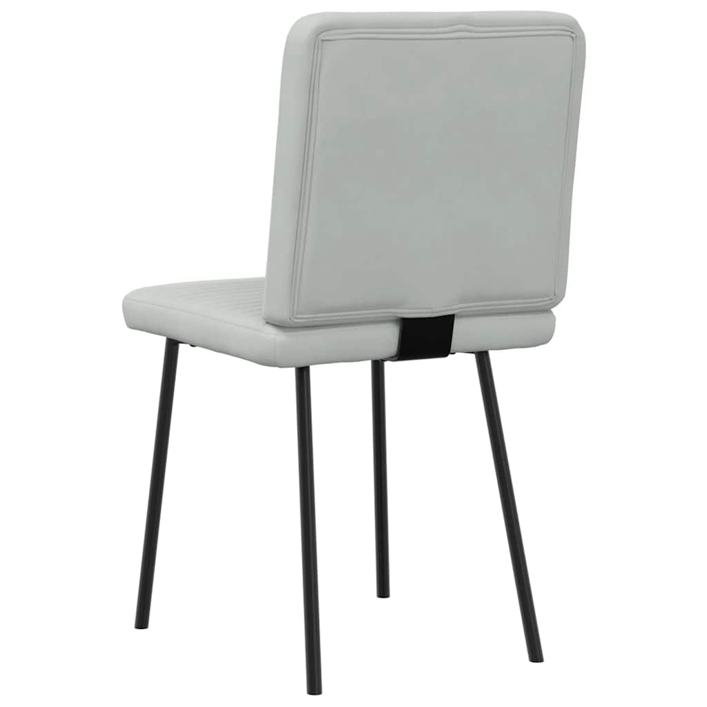 vidaXL Eetkamerstoelen 4 st fluweel lichtgrijs