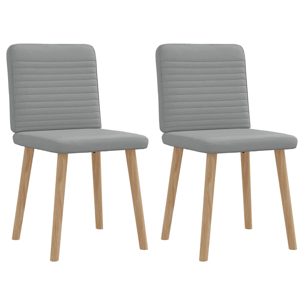vidaXL Dining Chairs 4 pcs fabric light grey